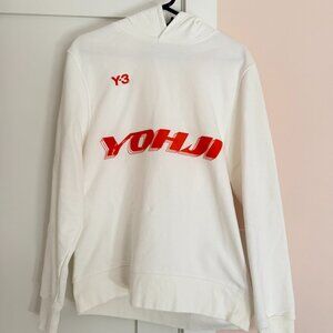 Y-3 Hooded Sweatshirt White Orange Size  100% Cotton Size S